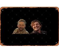 Zuhhgii Retro Tin Sign Nicolas cage and Pedro Pascal double T-shirt Vintage Funny Novelty Metal Signs Man Cave Humorous Signs Movies Music Bar Art Poster Retro Print Wall Decor Garage Gifts 12x8