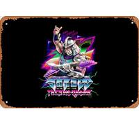 Zuhhgii Retro Tin Sign Shredd Live at the Technodrome 1988 Vintage Funny Novelty Metal Signs Man Cave Humorous Signs Movies Music Bar Art Poster Retro Print Wall Decor Garage Gifts 12x8 Inches