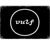 Zuhhgii Retro Tin Sign Simple Vulf Vulfpeck Minimalist Design Vintage Funny Novelty Metal Signs Man Cave Humorous Signs Movies Music Bar Art Poster Retro Print Wall Decor Garage Gifts 12x8 Inches