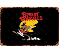 Zuhhgii Retro Tin Sign speedy gonzales Vintage Funny Novelty Metal Signs Man Cave Humorous Signs Movies Music Bar Art Poster Retro Print Wall Decor Garage Gifts 12x8 Inches