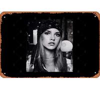 Zuhhgii Retro Tin Sign Stevie Nicks // Pop Singer 1948's Vintage Funny Novelty Metal Signs Man Cave Humorous Signs Movies Music Bar Art Poster Retro Print Wall Decor Garage Gifts 12x8 Inches