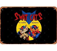 Zuhhgii Retro Tin Sign Swat kats Vintage Funny Novelty Metal Signs Man Cave Humorous Signs Movies Music Bar Art Poster Retro Print Wall Decor Garage Gifts 12x8 Inches