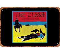 Zuhhgii Retro Tin Sign The clash Vintage Funny Novelty Metal Signs Man Cave Humorous Signs Movies Music Bar Art Poster Retro Print Wall Decor Garage Gifts 12x8 Inches