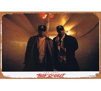 Zuhhgii Retro Tin Sign THE LAST BOY SCOUT Original Lobby Card 6 Bruce Willis Damon Wayans Retro of Classic Old Film Poster Metal Sign TV Bar Man Cave Wall Decor 8x12 Inches.
