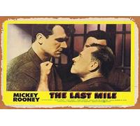 Zuhhgii Retro Tin Sign THE LAST MILE Original Lobby Card 5 Mickey Rooney Frank Overton Retro of Classic Old Film Poster Metal Sign TV Bar Man Cave Wall Decor 8x12 Inches.
