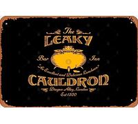 Zuhhgii Retro Tin Sign The Leaky Cauldron Bar & Inn Vintage Funny Novelty Metal Signs Man Cave Humorous Signs Movies Music Bar Art Poster Retro Print Wall Decor Garage Gifts 12x8 Inches