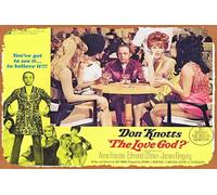 Zuhhgii Retro Tin Sign THE LOVE GOD Original Lobby Card 7 Don Knotts Anne Francis Retro of Classic Old Film Poster Metal Sign TV Bar Man Cave Wall Decor 8x12 Inches.