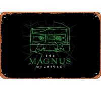 Zuhhgii Retro Tin Sign The Magnus Archives - S5 Logo (Transparent) Vintage Funny Novelty Metal Signs Man Cave Humorous Signs Movies Music Bar Art Poster Retro Print Wall Decor Garage Gifts 12x8 Inches