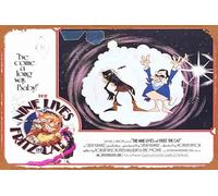Zuhhgii Retro Tin Sign THE NINE LIVES OF FRITZ THE CAT 1974 Lobby Card 1 Richard Nixon Retro of Classic Old Film Poster Metal Sign TV Bar Man Cave Wall Decor 8x12 Inches.