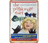 Zuhhgii Retro Tin Sign THE PASSIONATE THIEF Original Daybill Movie poster Anna Magnani Ben Gazzara Retro of Classic Old Film Poster Metal Sign TV Bar Man Cave Wall Decor 8x12 Inches.