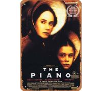 Zuhhgii Retro Tin Sign THE PIANO Original Movie Progam Herald Jane Campion Holly Hunter Retro of Classic Old Film Poster Metal Sign TV Bar Man Cave Wall Decor 8x12 Inches.