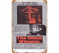 Zuhhgii Retro Tin Sign THE SILENT WITNESS Original Daybill Movie poster Shroud of Turin documentary Retro of Classic Old Film Poster Metal Sign TV Bar Man Cave Wall Decor 8x12 Inches.