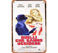 Zuhhgii Retro Tin Sign THE STRANGER aka Les Étrangers Original Locandina Movie Poster Senta Berger ITALIAN Ciriello art Retro of Classic Old Film Poster Metal Sign TV Bar Man Cave Wall Decor 8x12