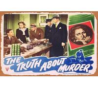 Zuhhgii Retro Tin Sign THE TRUTH ABOUT MURDER Lobby Card 3 RKO Film Noir Bonita Granville Morgan Conway Retro of Classic Old Film Poster Metal Sign TV Bar Man Cave Wall Decor 8x12 Inches.