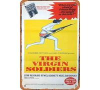 Zuhhgii Retro Tin Sign THE VIRGIN SOLDIERS Original Daybill Movie Poster Lynn Redgrave Hywel Bennett Nigel Davenport Movie Metal Sign Poster,Vintage Classic Film Television Poster Bar Club Wall Art