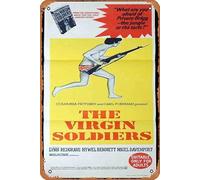 Zuhhgii Retro Tin Sign THE VIRGIN SOLDIERS Original daybill Movie Poster Lynn Redgrave Hywel Bennett Nigel Davenport Retro of Classic Old Film Poster Metal Sign TV Bar Man Cave Wall Decor 8x12 Inches.