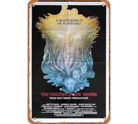 Zuhhgii Retro Tin Sign THE WATCHER IN THE WOODS Original US One Sheet Movie Poster Bette Davis n Retro of Classic Old Film Poster Metal Sign TV Bar Man Cave Wall Decor 8x12 Inches.