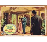 Zuhhgii Retro Tin Sign THE WHOLE TRUTH Original Lobby Card 2 Stewart Granger Donna Reed George Sanders Retro of Classic Old Film Poster Metal Sign TV Bar Man Cave Wall Decor 8x12 Inches.