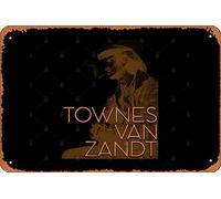 Zuhhgii Retro Tin Sign Townes Van Zandt - Live is to Fly Retro FanArt Vintage Funny Novelty Metal Signs Man Cave Humorous Signs Movies Music Bar Art Poster Retro Print Wall Decor Garage Gifts 12x8