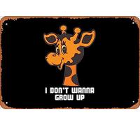 Zuhhgii Retro Tin Sign Toys R Us - I Don't Wanna Grow Up Vintage Funny Novelty Metal Signs Man Cave Humorous Signs Movies Music Bar Art Poster Retro Print Wall Decor Garage Gifts 12x8 Inches