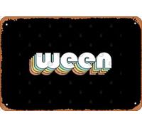 Zuhhgii Retro Tin Sign Ween Retro Rainbow Typography Faded Style Vintage Funny Novelty Metal Signs Man Cave Humorous Signs Movies Music Bar Art Poster Retro Print Wall Decor Garage Gifts 12x8 Inches