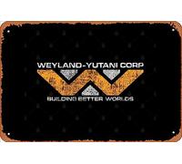 Zuhhgii Retro Tin Sign Weyland yutani Corp Vintage Funny Novelty Metal Signs Man Cave Humorous Signs Movies Music Bar Art Poster Retro Print Wall Decor Garage Gifts 12x8 Inches