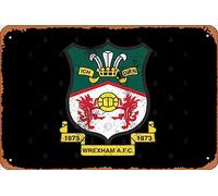 Zuhhgii Retro Tin Sign wrexham wales disstresed Vintage Funny Novelty Metal Signs Man Cave Humorous Signs Movies Music Bar Art Poster Retro Print Wall Decor Garage Gifts 12x8 Inches