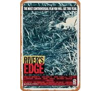 Zuhhgii River's Edge Movie Poster Retro Film Tin Sign Cafe Restaurant Home Wall Retro Club Restaurant Man Cave Gift Vintage Metal Sign 12x8 inch.
