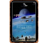 Zuhhgii Rogue One Movie Series Vintage Retro Tin Sign,Movie Poster Art Classic Film Television Posters Man Cave Wall Art Decor Gift Women Men 8x12inch Metal Tin Sign.