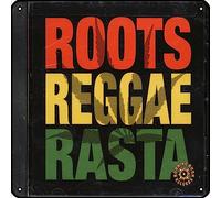 Zuhhgii Roots Reggae Rasta Metal Signs Vintage Rock Music Wall Decor Man Cave Tin Sign Gym Pool Bar Bathroom Yard Garage Pub Plaque Poster Wall Art Sign 12x12 Inch