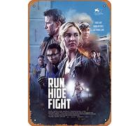 Zuhhgii Run Hide Fight (#2 of 2) 2021 Retro of Classic Old Film Poster Metal Sign Bar Gift Wall Art Decor Tin Sign - 8x12inch.