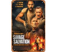 Zuhhgii Savage Salvation (Jack Huston,Robert De Niro) Movie Poster Tin Sign Film Movie Cinema Theater 8x12 inches - Vintage Metal Tin Sign for Home Bar Pub Garage Decor Gifts