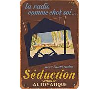 Zuhhgii SEDUCTION AUTOMATIQUE Movie Poster Retro Film Tin Sign Cafe Restaurant Home Wall Retro Club Restaurant Man Cave Gift Vintage Metal Sign 12x8 inch.