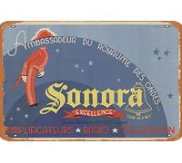 Zuhhgii Sonora Excellence Movie Poster Retro Film Tin Sign Cafe Restaurant Home Wall Retro Club Restaurant Man Cave Gift Vintage Metal Sign 12x8 inch.