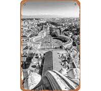 Zuhhgii St Peters Basilica Rome Italy Funny Tin Metal Sign Child Metal Poster Soul Art Wall Plaque Decor Outdoor Indoor Wall Panel Retro Vintage Mural 8x12 Inch, swcr2516