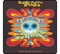 Zuhhgii Super Furry Animals - Rings Around The World Metal Signs Vintage Rock Music Wall Decor Man Cave Tin Sign Gym Pool Bar Bathroom Yard Garage Pub Plaque Poster Wall Art Sign 12x12 Inch