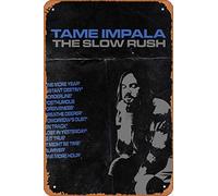 Zuhhgii Tame Impala The Slow Rush Poster Retro Metal Sign Funny Vintage Tin Sign Art Wall Decor Plaque Poster for Music Cafe Bar Restaurant Supermarket Shop Film Gifts Idea 8x12 Inches