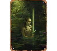 Zuhhgii The Classic Arcade Video Game Poster Metal Tin Sign Lady of the Lake Crimson Curse Wall Art Decor Tin Sign-8x12inch