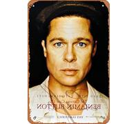 Zuhhgii The Curious Case Of Benjamin Button Movie Poster Retro Film Tin Sign Cafe Restaurant Home Wall Retro Club Restaurant Man Cave Gift Vintage Metal Sign 12x8 inch.