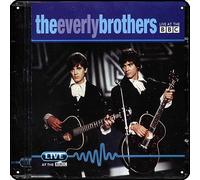 Zuhhgii The Everly Brothers - Live At The BBC Metal Signs Vintage Rock Music Wall Decor Man Cave Tin Sign Gym Pool Bar Bathroom Yard Garage Pub Plaque Poster Wall Art Sign 12x12 Inch