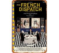Zuhhgii The French Dispatch (Wes Anderson,Timothee Chalamet) Movie Poster Tin Sign Film Movie Cinema Theater 8x12 inches - Vintage Metal Tin Sign for Home Bar Pub Garage Decor Gifts