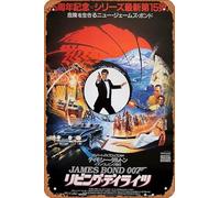 Zuhhgii The Living Daylights Movie Poster Retro Film Tin Sign Cafe Restaurant Home Wall Retro Club Restaurant Man Cave Gift Vintage Metal Sign 12x8 inch.