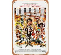 Zuhhgii The Long Goodbye Movie Poster Retro Film Tin Sign Cafe Restaurant Home Wall Retro Club Restaurant Man Cave Gift Vintage Metal Sign 12x8 inch.
