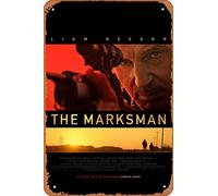 Zuhhgii The Marksman (Liam Neeson,Katheryn Winnick) Movie Poster Tin Sign Film Movie Cinema Theater 8x12 inches - Vintage Metal Tin Sign for Home Bar Pub Garage Decor Gifts