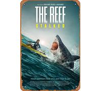 Zuhhgii The Reef Stalked (Teressa Liane,Tim Ross) Movie Poster Tin Sign Film Movie Cinema Theater 8x12 inches - Vintage Metal Tin Sign for Home Bar Pub Garage Decor Gifts