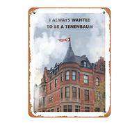 Zuhhgii The Royal Tenenbaums Movie Art Print - Vintage Poster 8x12 Inches Retro Vintage Metal Tin Sign for Home Bar Pub Garage Decor Gifts