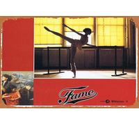 Zuhhgii Tin Sign Retro FAME Original Lobby Card 1 Eddie Barth Irene Cara Movie Tin Sign Poster,Retro Vintage Metal Classic Film and Television Poster Bar Club Movie Wall Art Decoration 8x12 Inches.