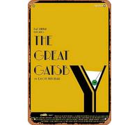 Zuhhgii Tin Sign Vintage The Great Gatsby Funny Classic Musical Bar Pub Cafe Wall Kitchen Bathroo Poster Karaoke Retro Decor Art Home Decoration Metal Sign 8x12 inch