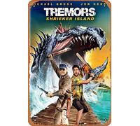 Zuhhgii Tremors Shrieker Island (Michael Gross,Jon Heder) Movie Poster Tin Sign Film Movie Cinema Theater 8x12 inches - Vintage Metal Tin Sign for Home Bar Pub Garage Decor Gifts