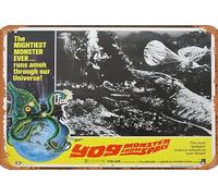 Zuhhgii View Larger Image of YOG MONSTER FROM SPACE Movie Poster (1971) Retro Metal Sign,Wall Decor Poster Home Bedroom Kitchen Bar Home Cafe 8x12 Inch Tin Sign.